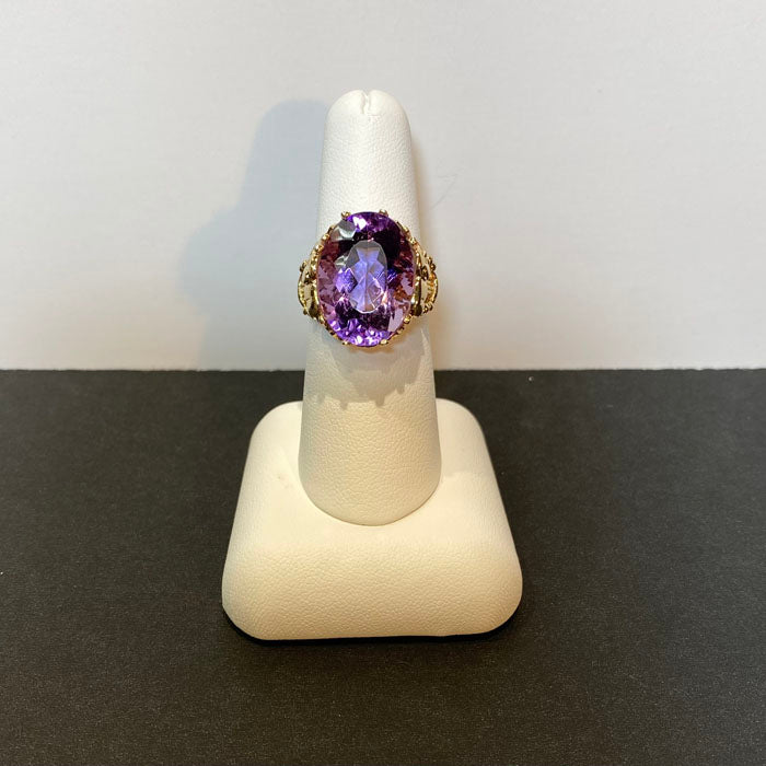 10k Oval store Cut Amethyst Ring