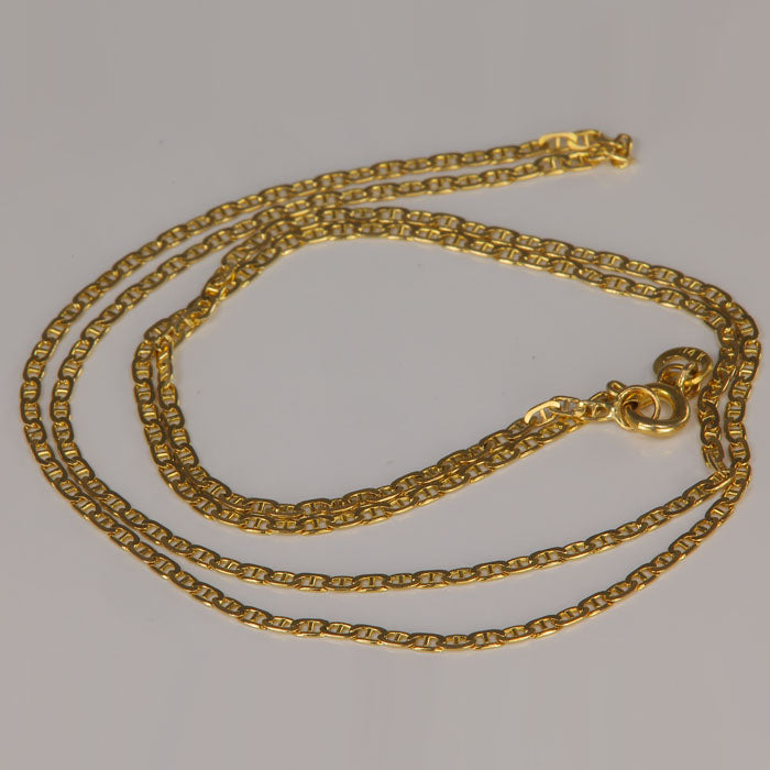 yellow gold anchor link chain