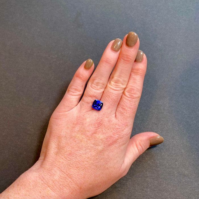 antique cushion cut tanzanite