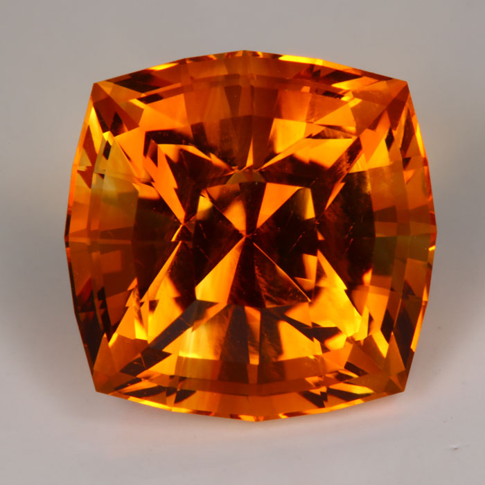 Square Cushion Cut Citrine Quartz