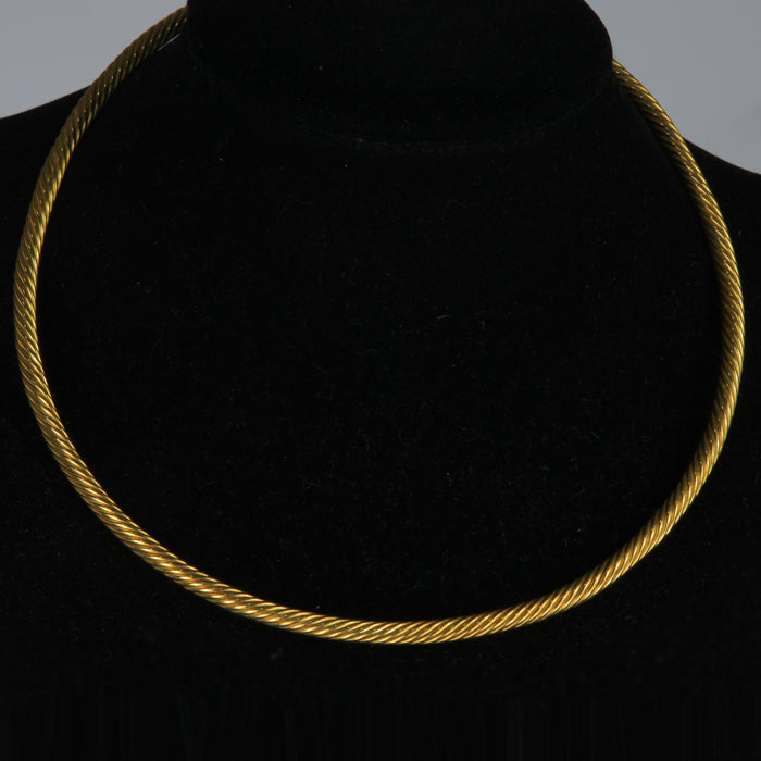 yellow gold collar style estate necklace by david yurman