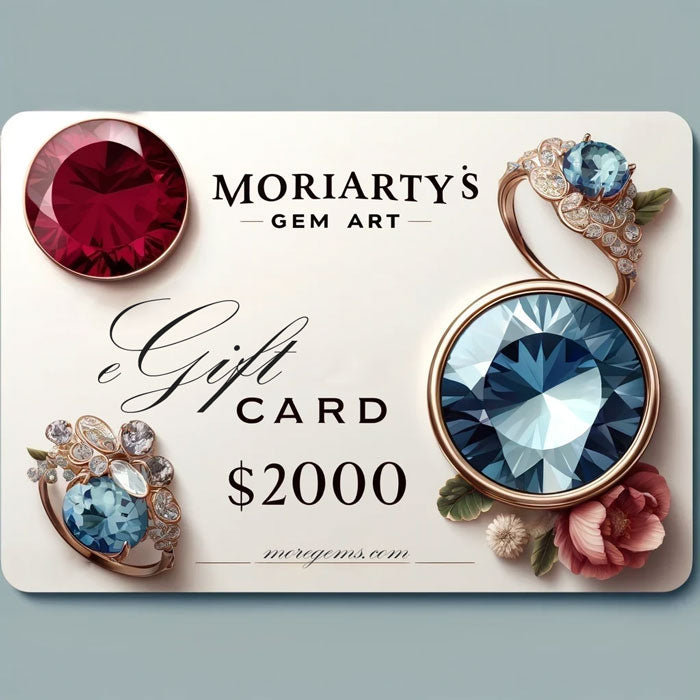 $2000 egift card for moriarty's gem art