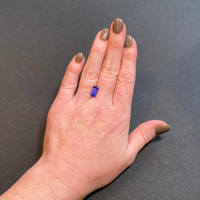 emerald cut tanzanite