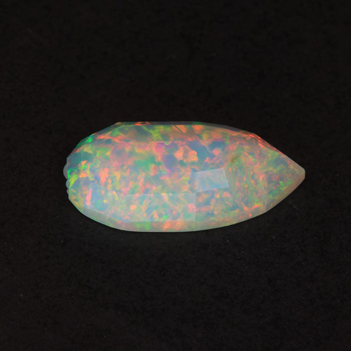 opal gemstone with faceted cut