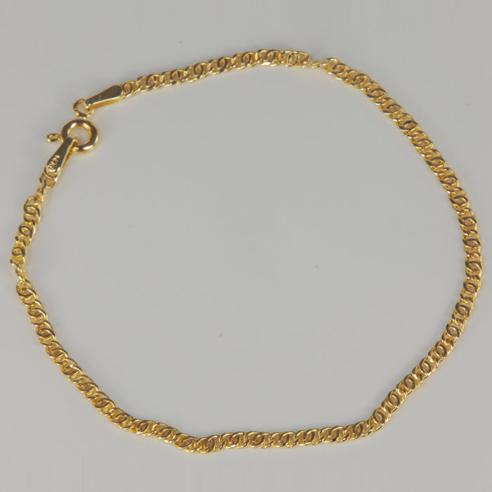 yellow gold estate bracelet fancy links