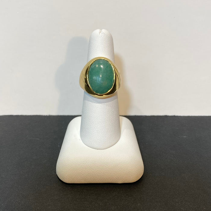 gentlemans jadeite ring yellow gold