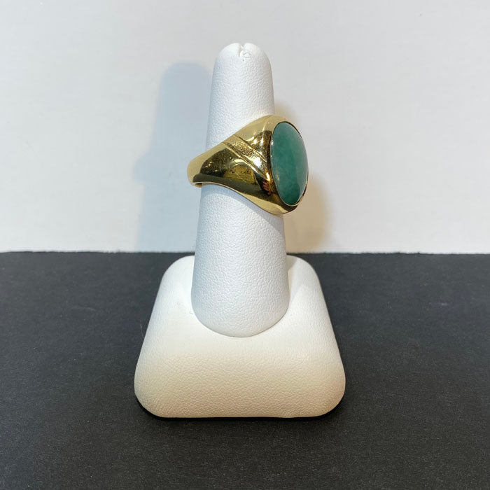 yellow gold gentlemans ring jadeite 