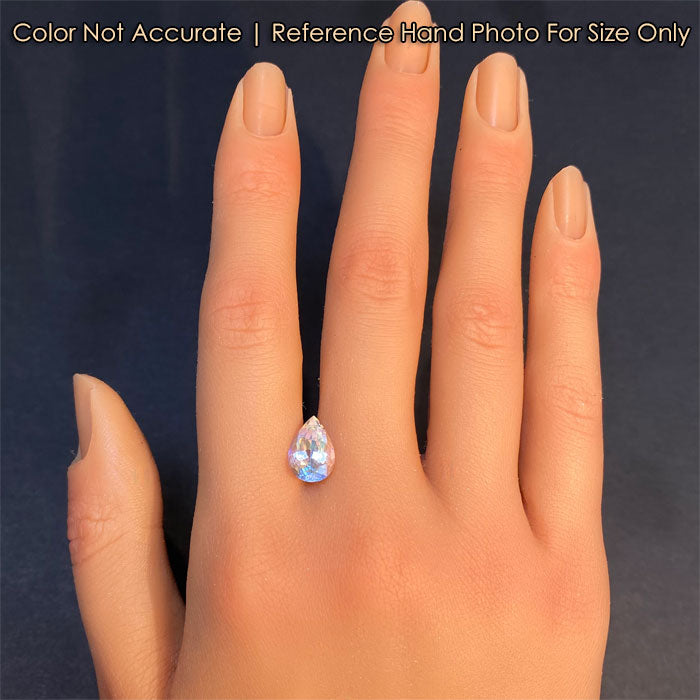 rainbow moonstone gem on hand 