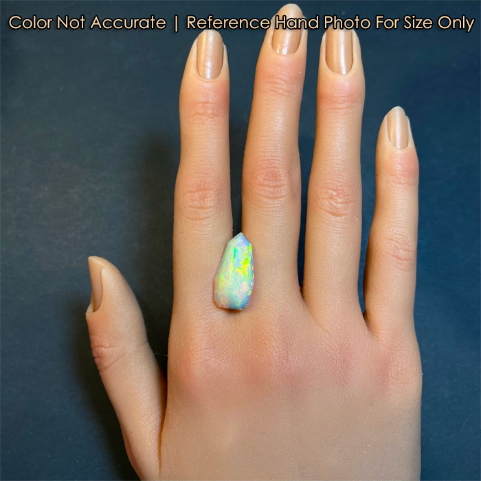 freeform cut faceted opal gemstone 