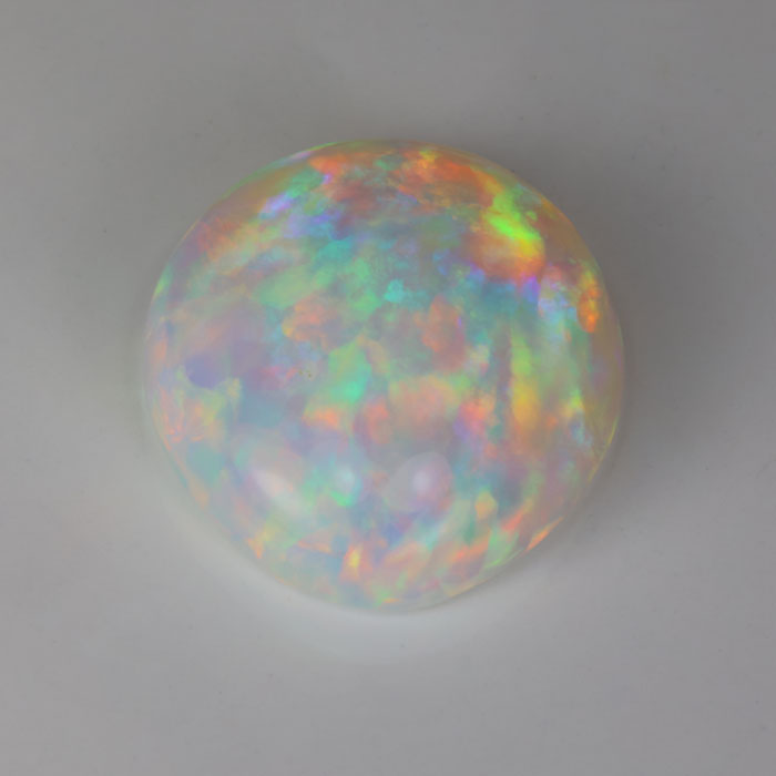 rainbow color opal gemstone pear shape