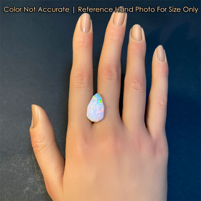 pear shape faceted opal gemstone