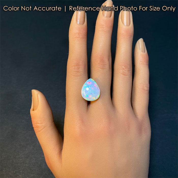 pear shape opal gemstone size on hand