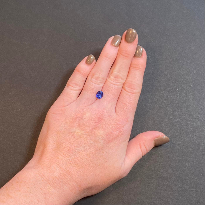 oval tanzanite violet blue