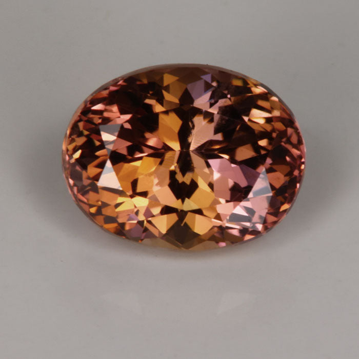 oval fancy peach tanzanite