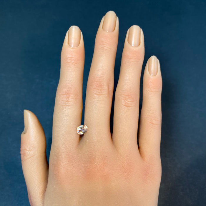 oval cut peach sapphire