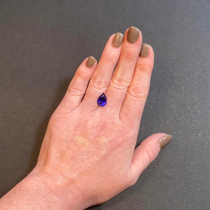 pear shaped tanzanite 4.07 carats