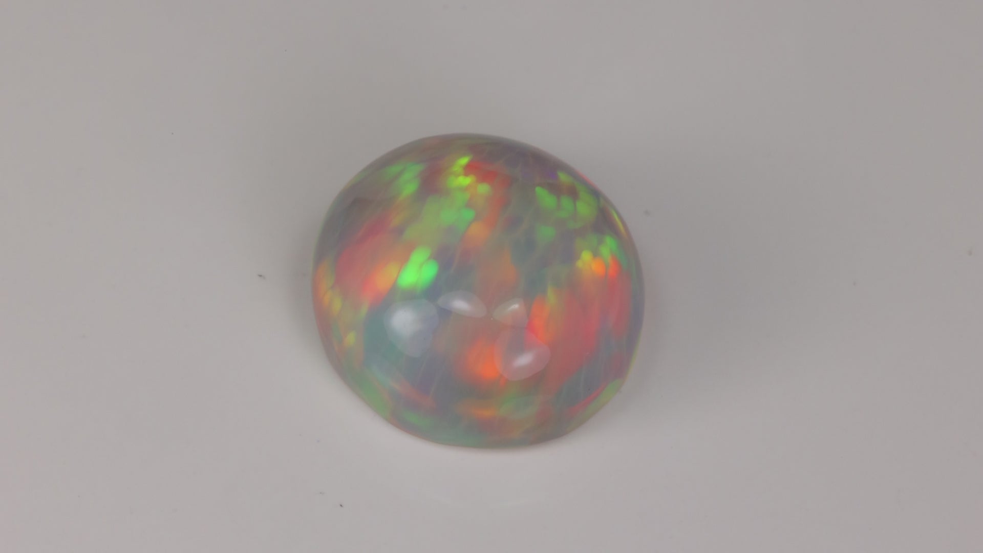 Oval Cabochon Cut Black Crystal Opal 14.00 Carats