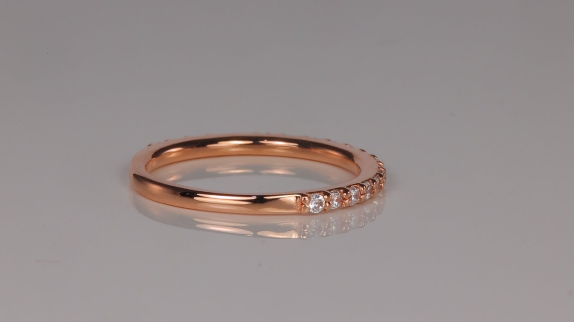 10K Rose Gold and Cubic Zirconia Ring