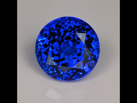 HIDDEN GEM Round Brilliant Cut With Portuguese Pavilion Tanzanite 12.38 Carats