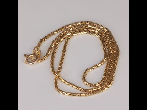 18k Yellow Gold Box Chain hotsell 15