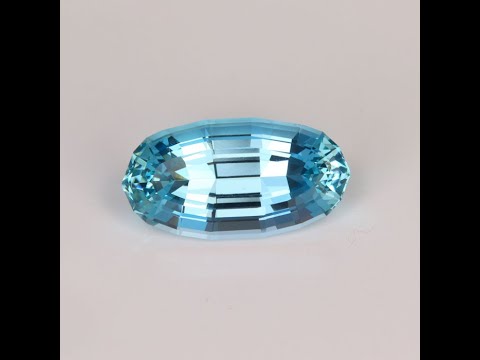 Stepped Oval Cut Aquamarine 6.85 Carats