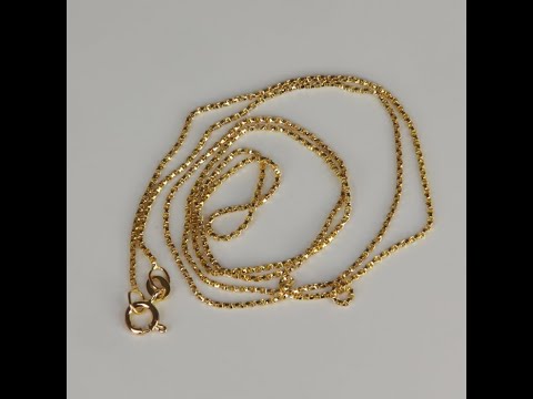 14K Yellow Gold Twisted Box Link Chain 16"