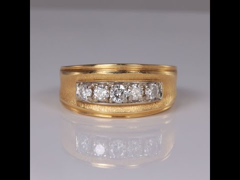 14K Yellow Gold Fine Diamond Ring .50 Carats