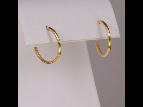 14K Yellow Gold Hoop Earrings