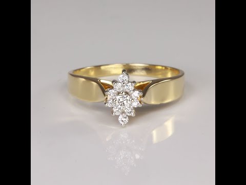 14K Yellow Gold Very Fine Diamond Ring .30 Carats