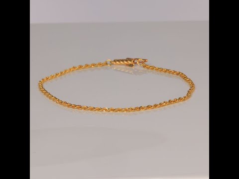 14K Yellow Gold Rope Bracelet