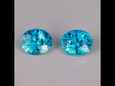 ENTER TO WIN! Pair of Oval Cut Blue Zircons 2.26 Carats