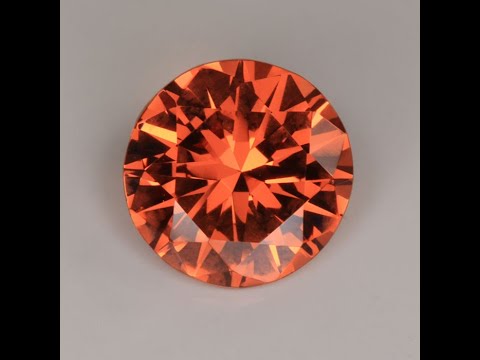 Round Brilliant Malaya Garnet 3.47 Carats