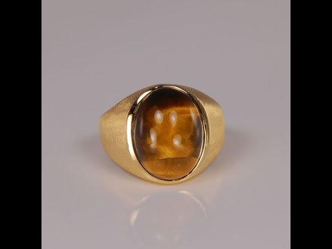 14K Yellow Gold Tiger's Eye Ring