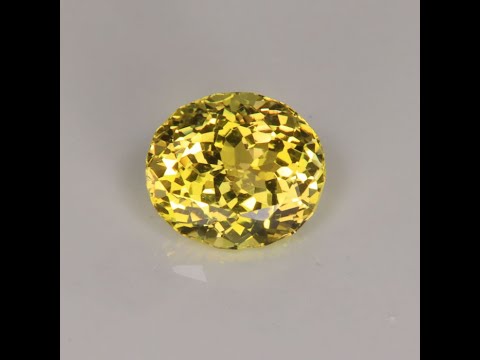 Oval Fancy Yellow Tanzanite 1.18 Carats