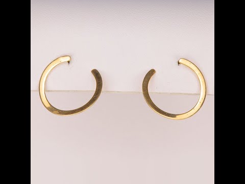 14K Yellow Gold Circular Earrings