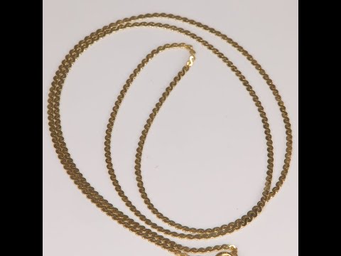 14K Yellow Gold Serpentine Link Chain 20"