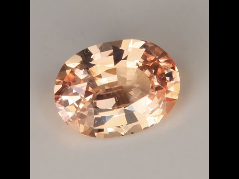 Oval Cut Peach Sapphire 1.14 Carats