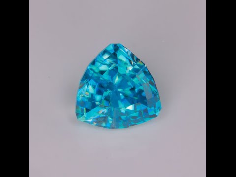 Trilliant Cut Blue Zircon 6.68 Carats