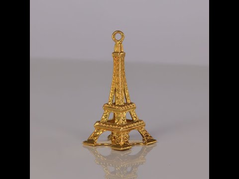 14K Yellow Gold Eiffel Tower Pendant