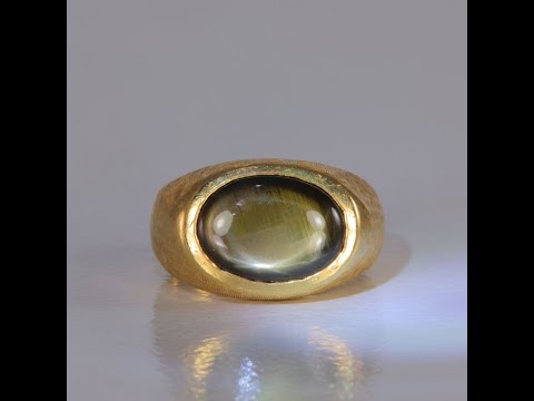 14K Yellow Gold Star Sapphire Ring 5.00 Carats