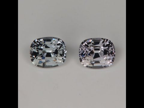 Pair of Antique Cushion Cut Spinels 2.86 Carats