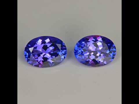 Oval Tanzanite Pair - 2.30cttw (Average) 40% Off with Code BLUE40