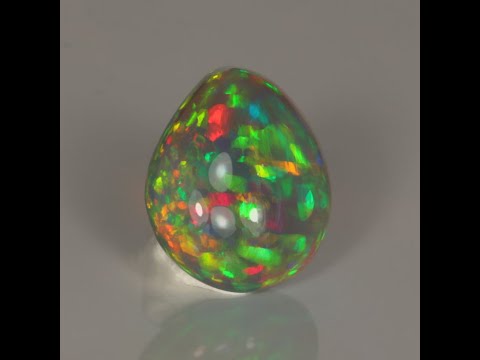 HIDDEN GEM Pear Shape Cabochon Cut Black Opal 11.20 Carats