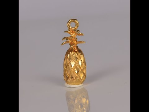 14K Yellow Gold Pineapple Pendant