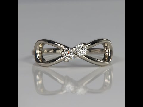 Platinum And Diamond Infinity Ring .20 Carats