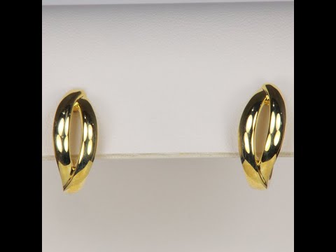 14K Yellow Gold Two Strand Hoop Earrings