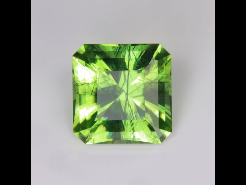 HIDDEN GEM Square Brilliant Cut Peridot 13.14 Carats