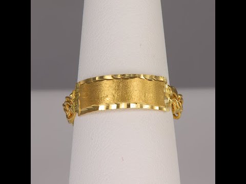 14K Yellow Gold Chain Band Ring