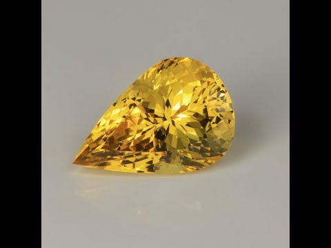 Pear Shape Brilliant Cut Golden Beryl 10.16 Carats