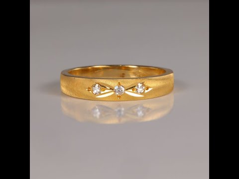 14K Yellow Gold Fine Diamond Accent Ring